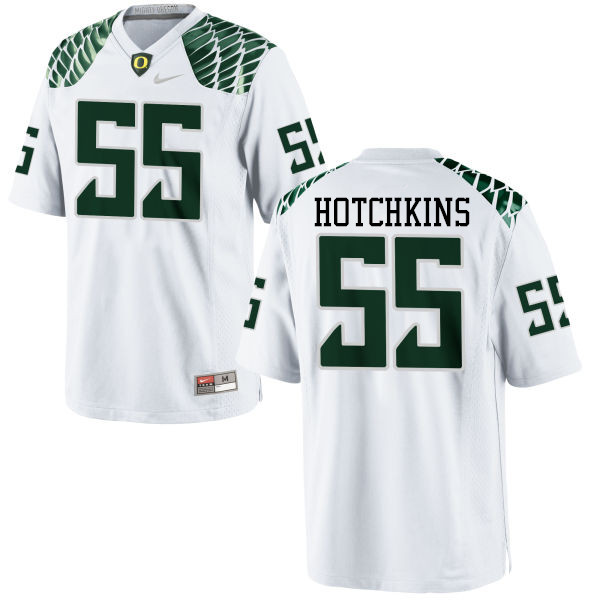 Men #55 A.J. Hotchkins Oregon Ducks College Football Jerseys-White